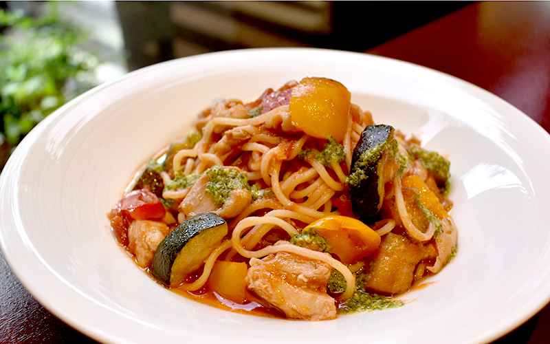 ホテル・ザ・ウエストヒルズ・水戸のレストラン「ガーデンキッチン・リチェッタ」11月のパスタ