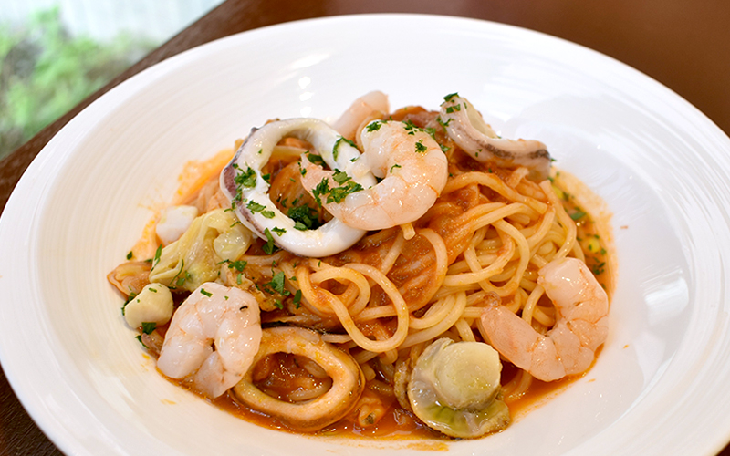 ホテル・ザ・ウエストヒルズ・水戸のレストラン「ガーデンキッチン・リチェッタ」12月のパスタ