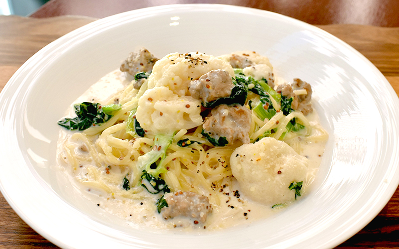 ホテル・ザ・ウエストヒルズ・水戸のレストラン「ガーデンキッチン・リチェッタ」2月のパスタ