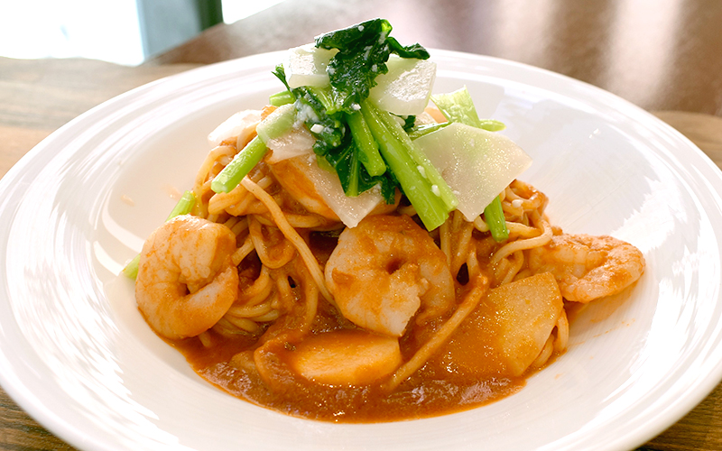 ホテル・ザ・ウエストヒルズ・水戸のレストラン「ガーデンキッチン・リチェッタ」2月のパスタ