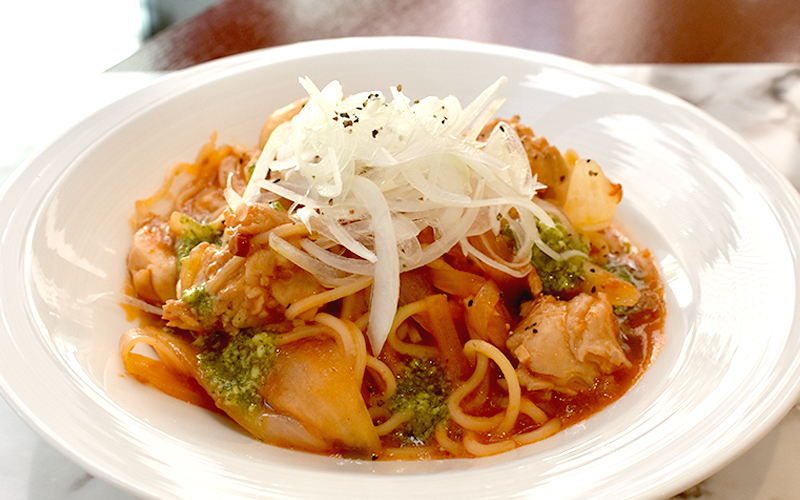 ホテル・ザ・ウエストヒルズ・水戸のレストラン「ガーデンキッチン・リチェッタ」3月のパスタ