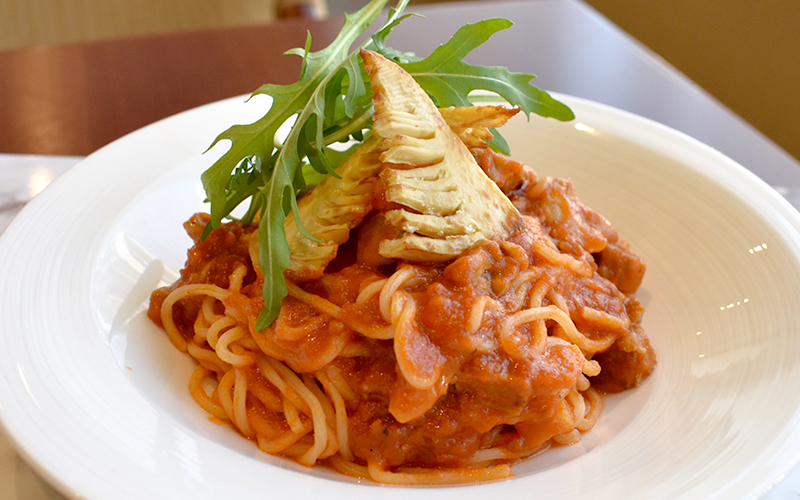 ホテル・ザ・ウエストヒルズ・水戸のレストラン「ガーデンキッチン・リチェッタ」4月のパスタ