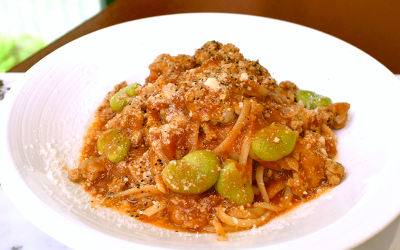 ホテル・ザ・ウエストヒルズ・水戸のレストラン「ガーデンキッチン・リチェッタ」5月のパスタ